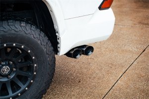 Toyota Tundra Performance Exhaust - Side Exit - CORSA Performance - Sport Cat-Back + Twin 4in Black PVD Tips - Black - `22-`25